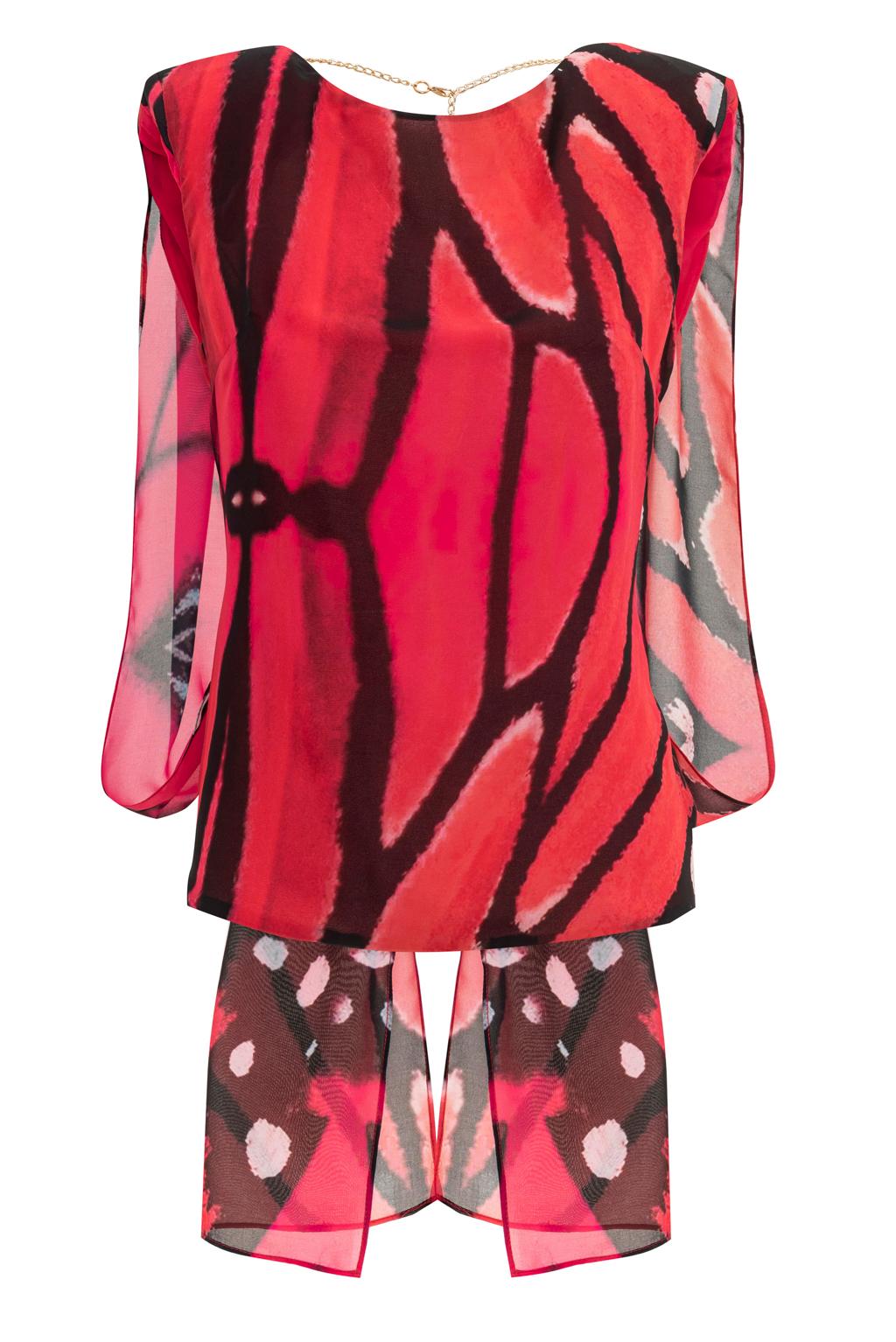 Blusa in georgette stampata - Monique Garçonne