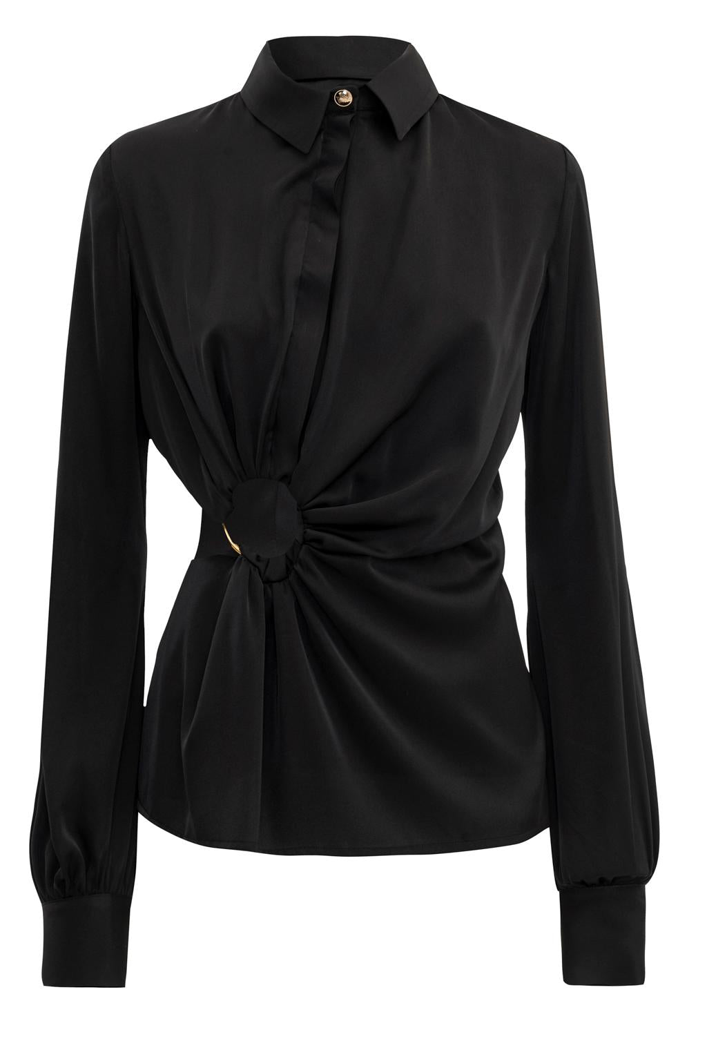 Blusa manica lunga in raso - Monique Garçonne