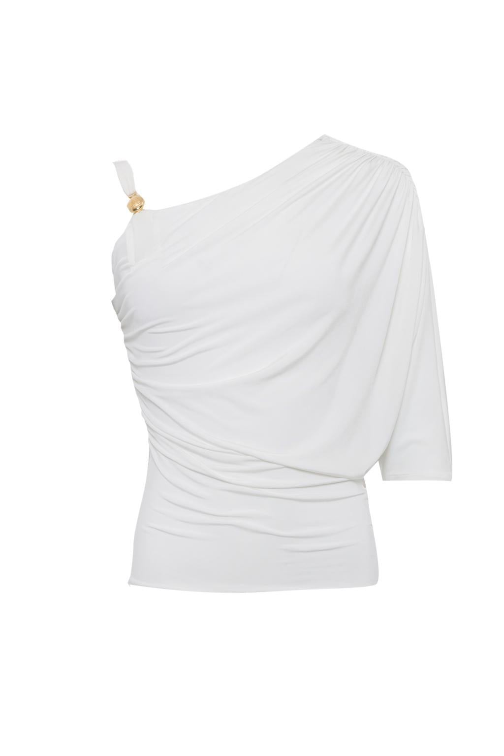 Blusa monospalla drappeggiata in jersey - Monique Garçonne