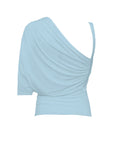 Blusa monospalla drappeggiata con taglio asimmetrico (Proposta)