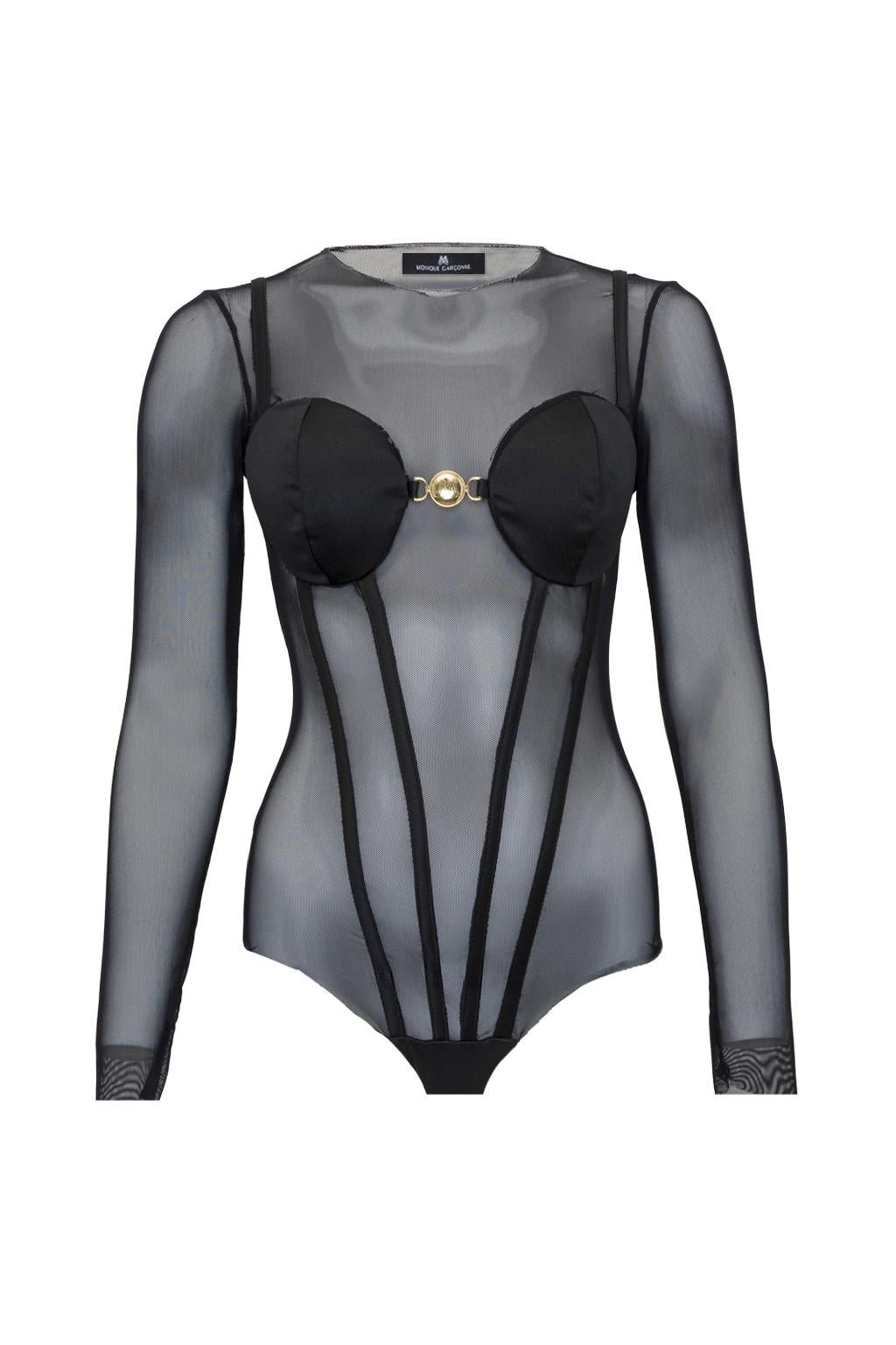 Body in micro rete elastica - Monique Garçonne