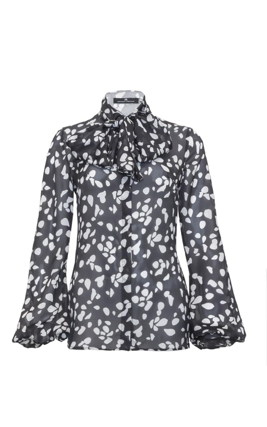 Camicia in chiffon stampato - Monique Garçonne