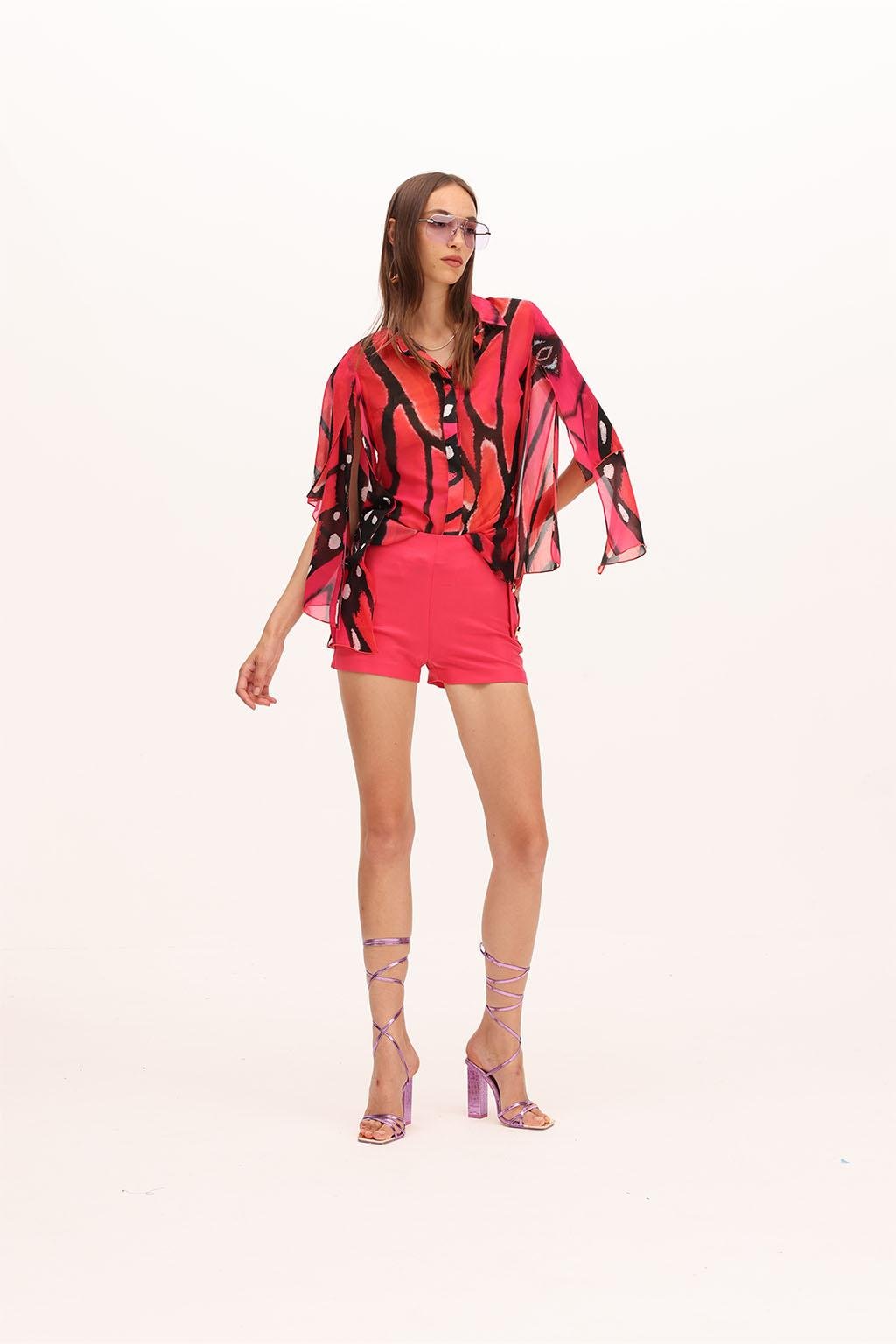 Camicia in georgette stampata - Monique Garçonne