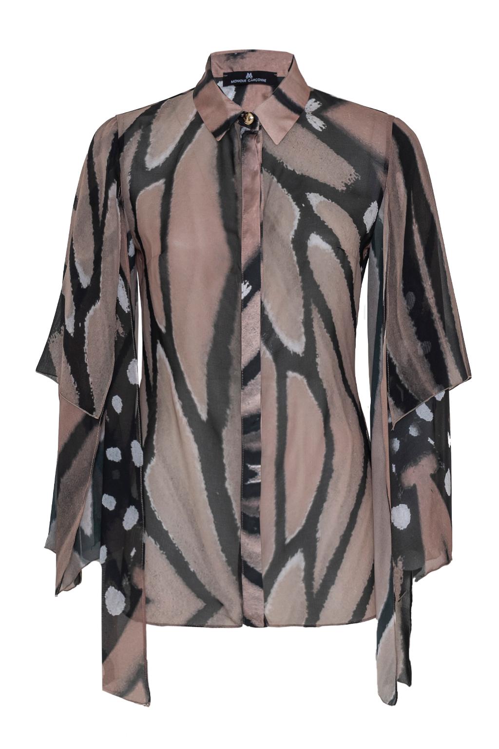 Camicia in georgette stampata - Monique Garçonne