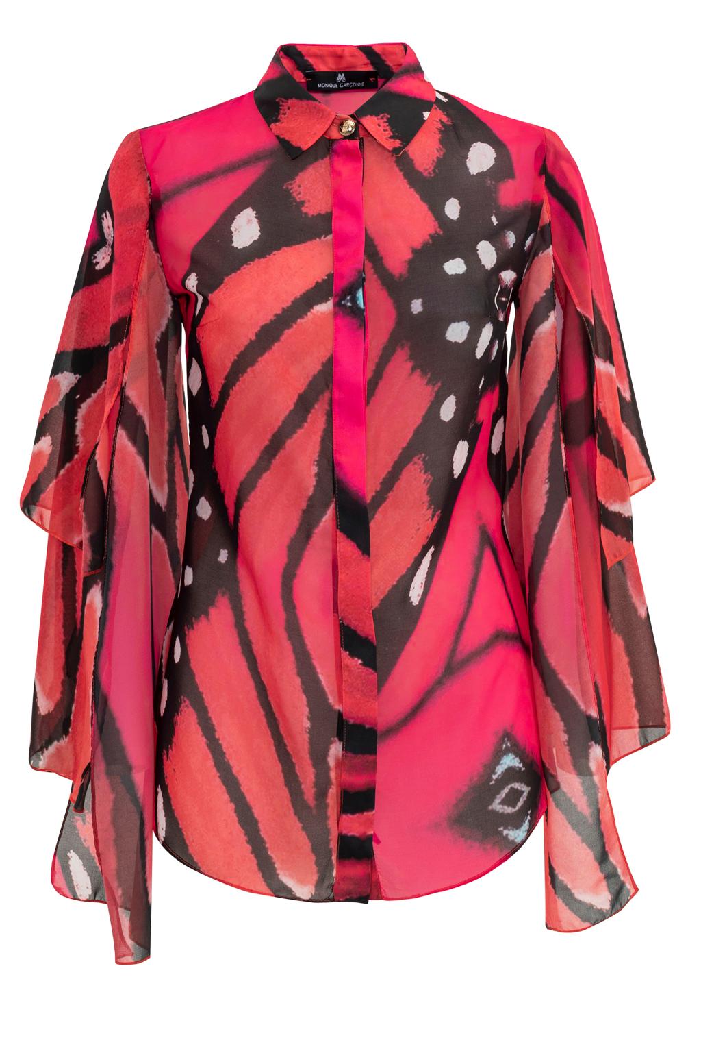 Camicia in georgette stampata - Monique Garçonne