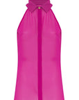 Camicia smanicata in georgette - Monique Garçonne