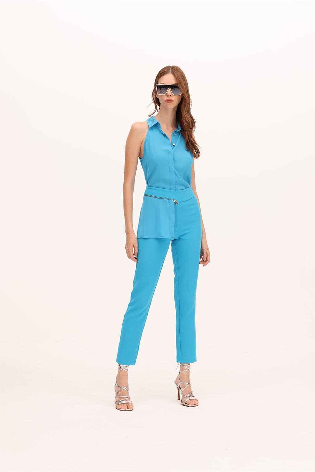 Camicia smanicata in georgette - Monique Garçonne