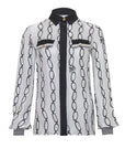 Camicia stampata in raso di viscosa - Monique Garçonne