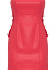 Abito corto bustier in poliviscosa con placcatura trasparente