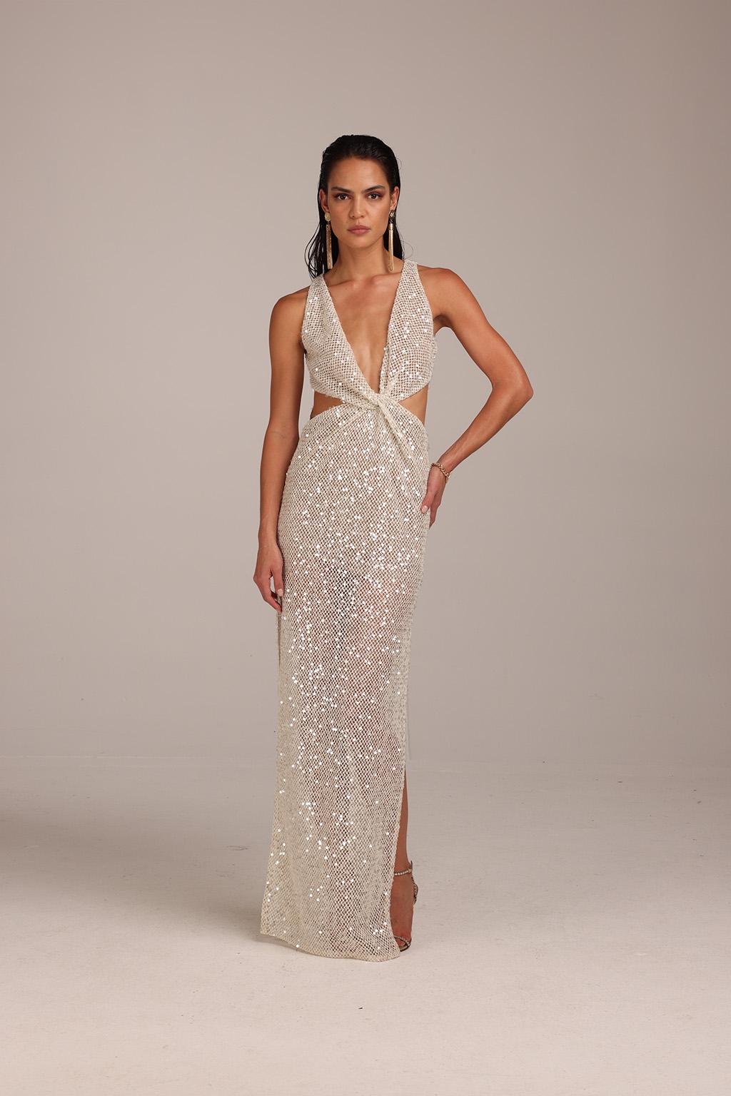 Abito in crochet paillettes