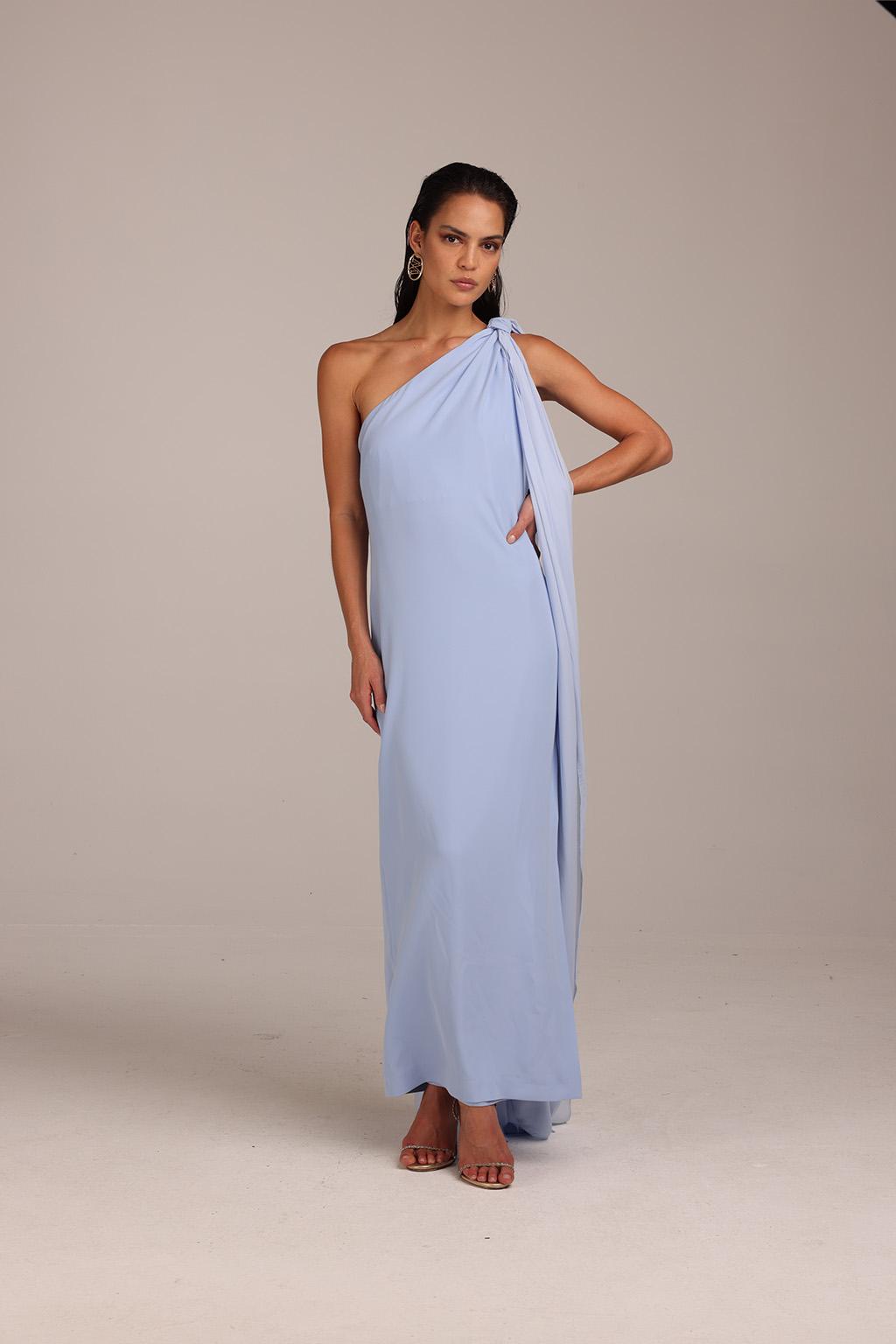 Abito in tessuto fluido crepe