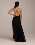 Abito in pizzo di cotone e georgette
