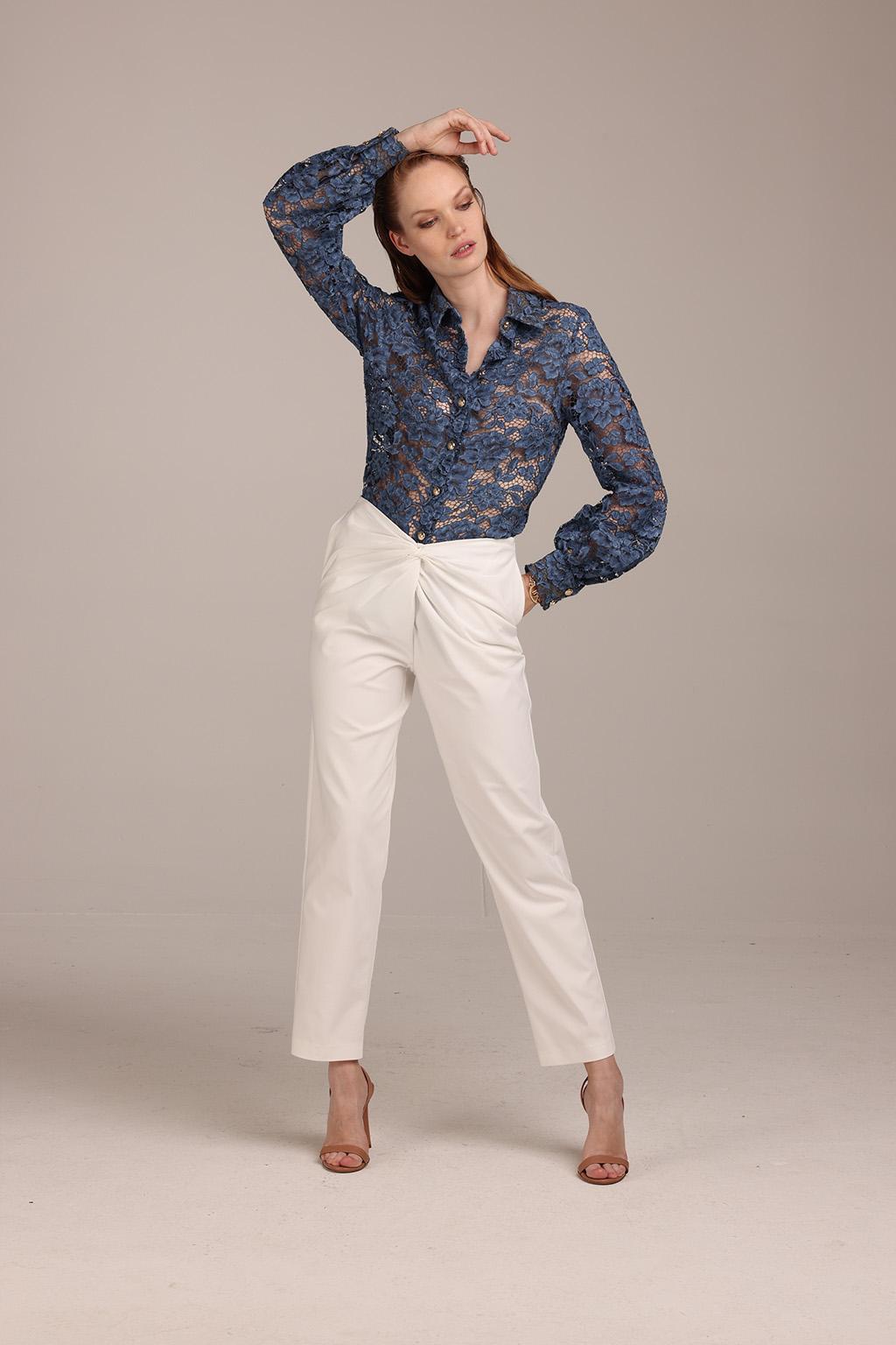 Camicia in pizzo denim