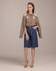 Camicia in lino viscosa