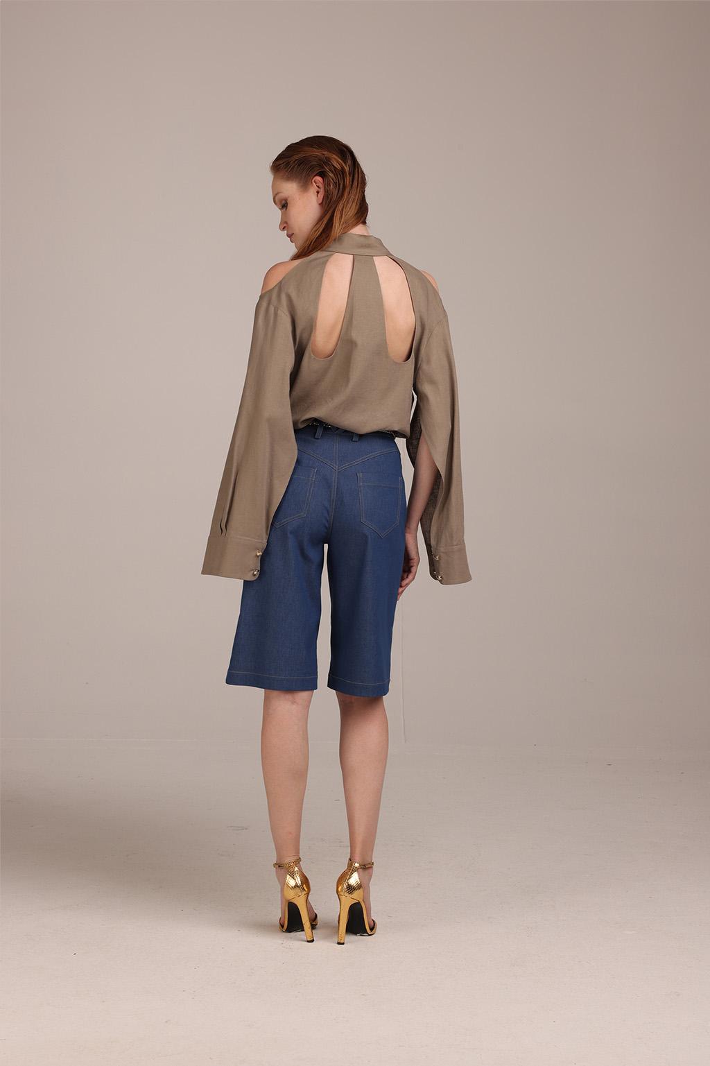 Camicia in lino viscosa
