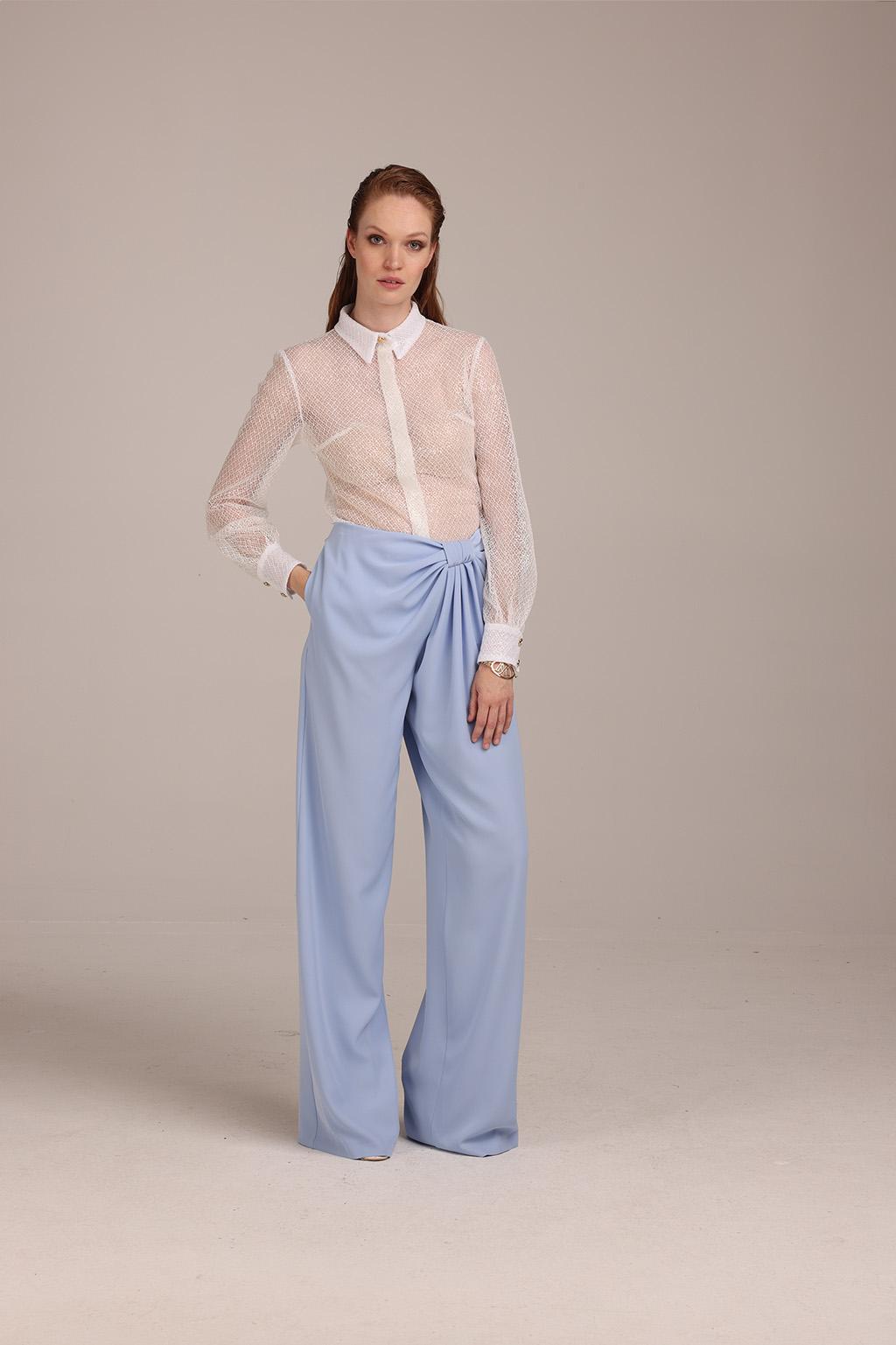 Camicia in pizzo di rete