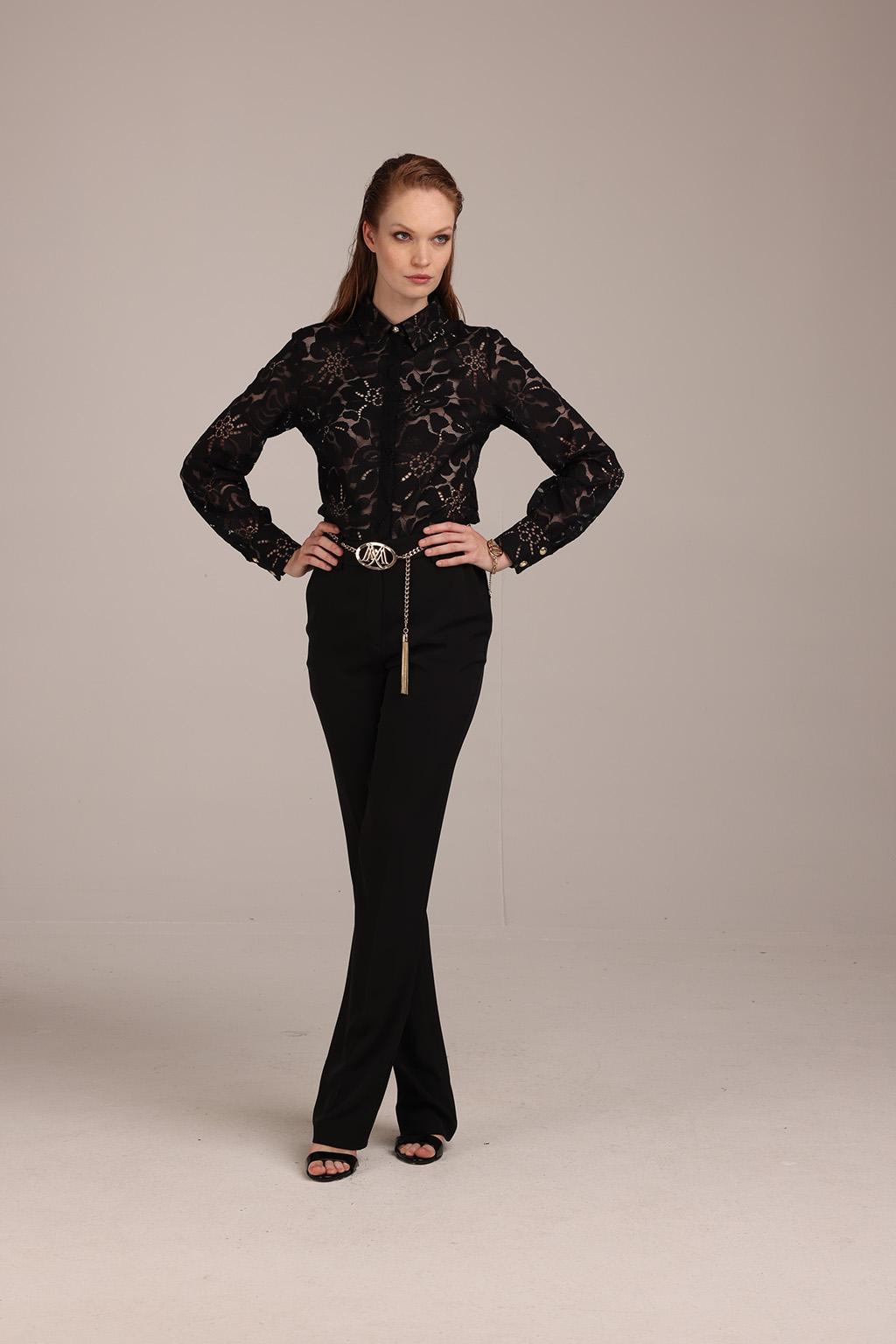 Camicia in pizzo di cotone