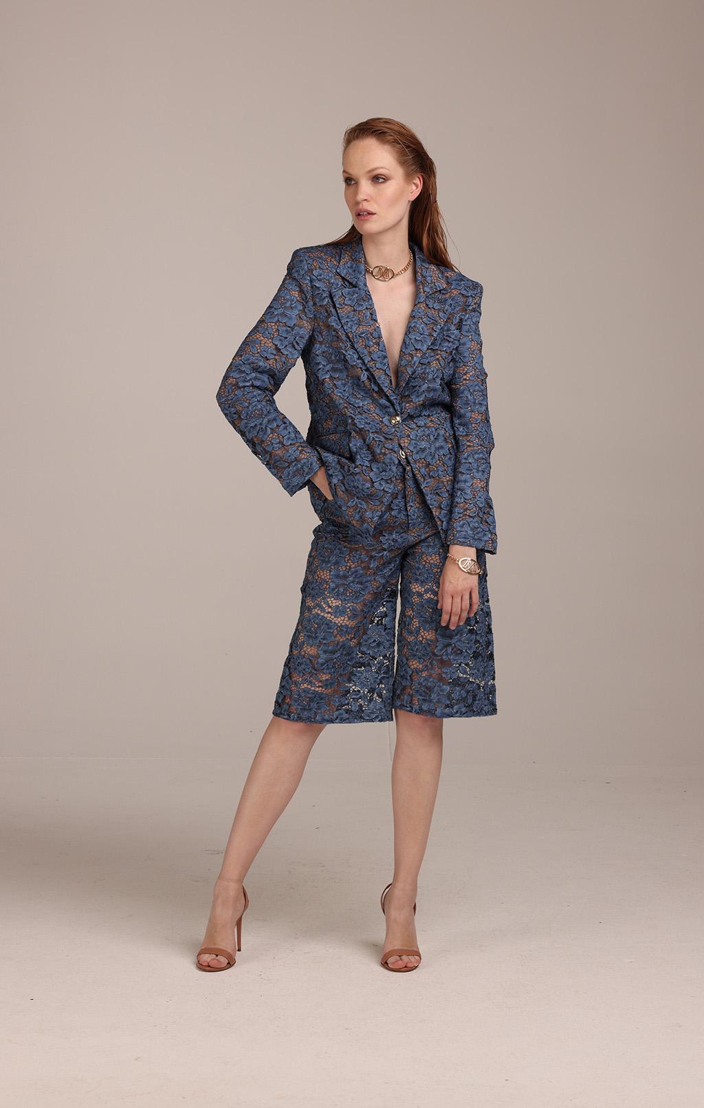 Giacca in pizzo denim
