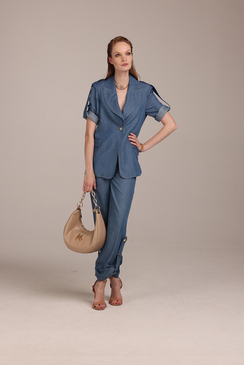 Giacca in chambray
