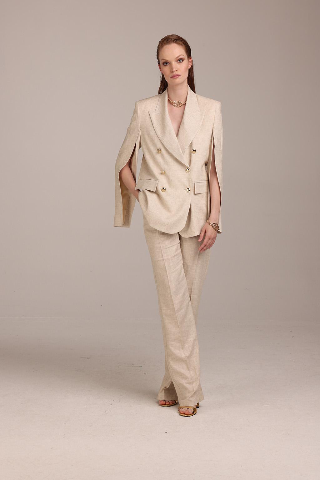 Pantalone in lino viscosa pesante