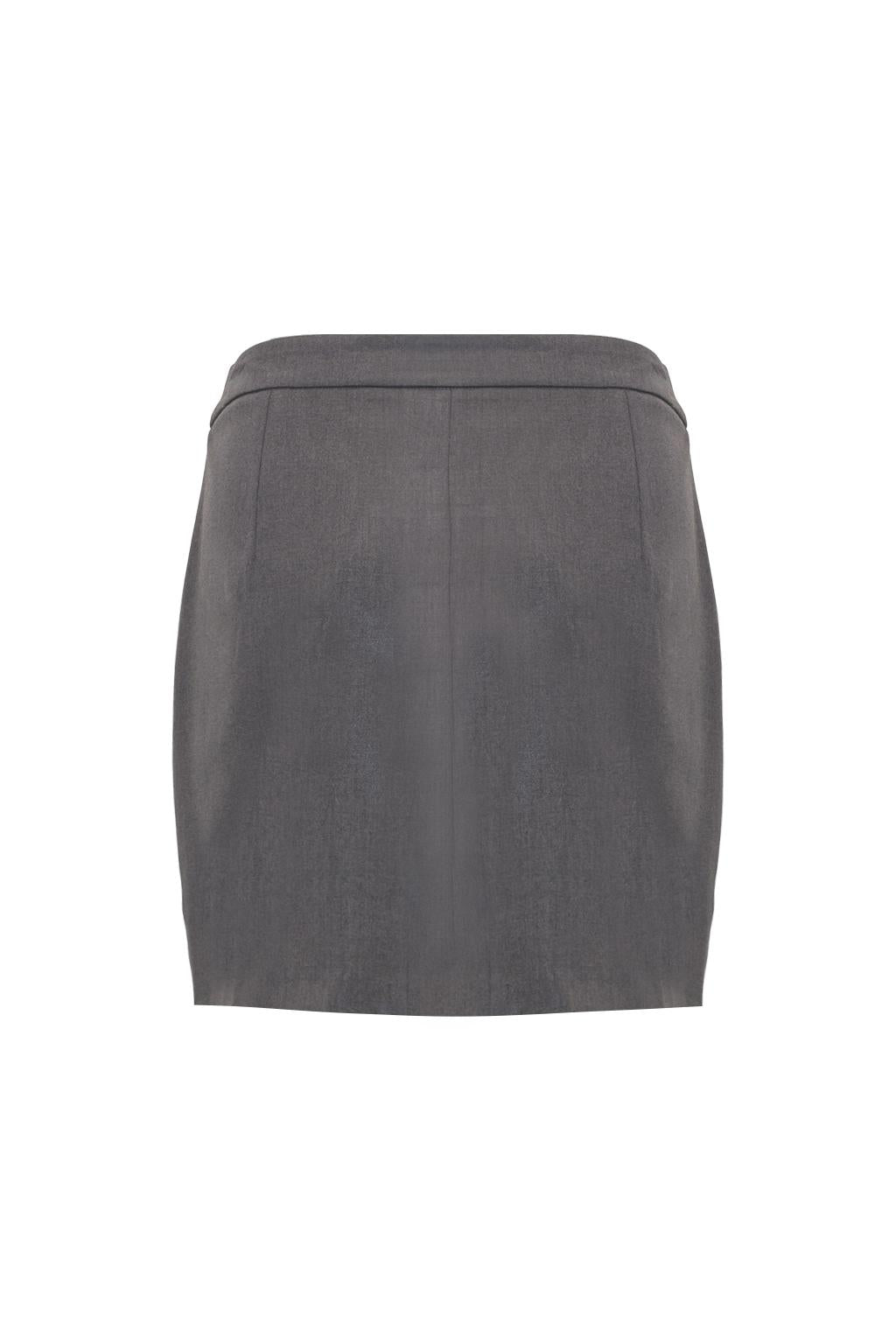 Gonna in poliviscosa laminata - Monique Garçonne