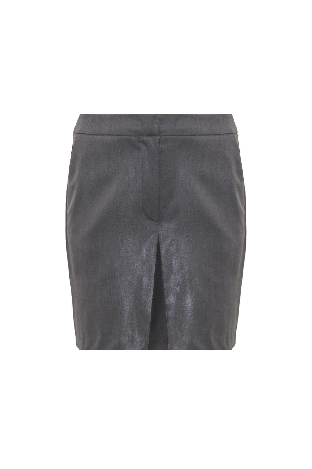 Gonna in poliviscosa laminata - Monique Garçonne