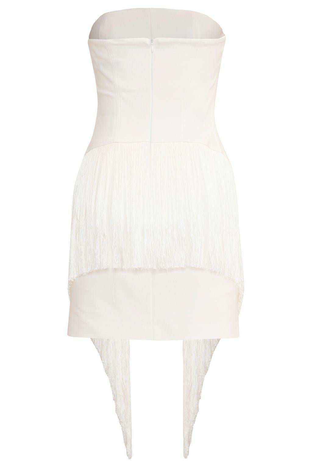 Mini abito bustier in cotone elastico - Monique Garçonne