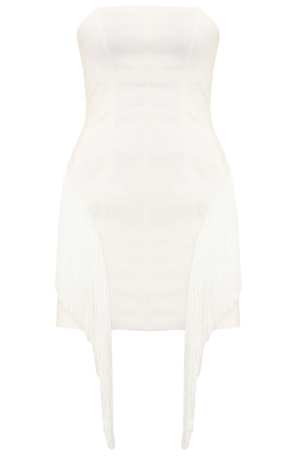 Mini abito bustier in cotone elastico - Monique Garçonne