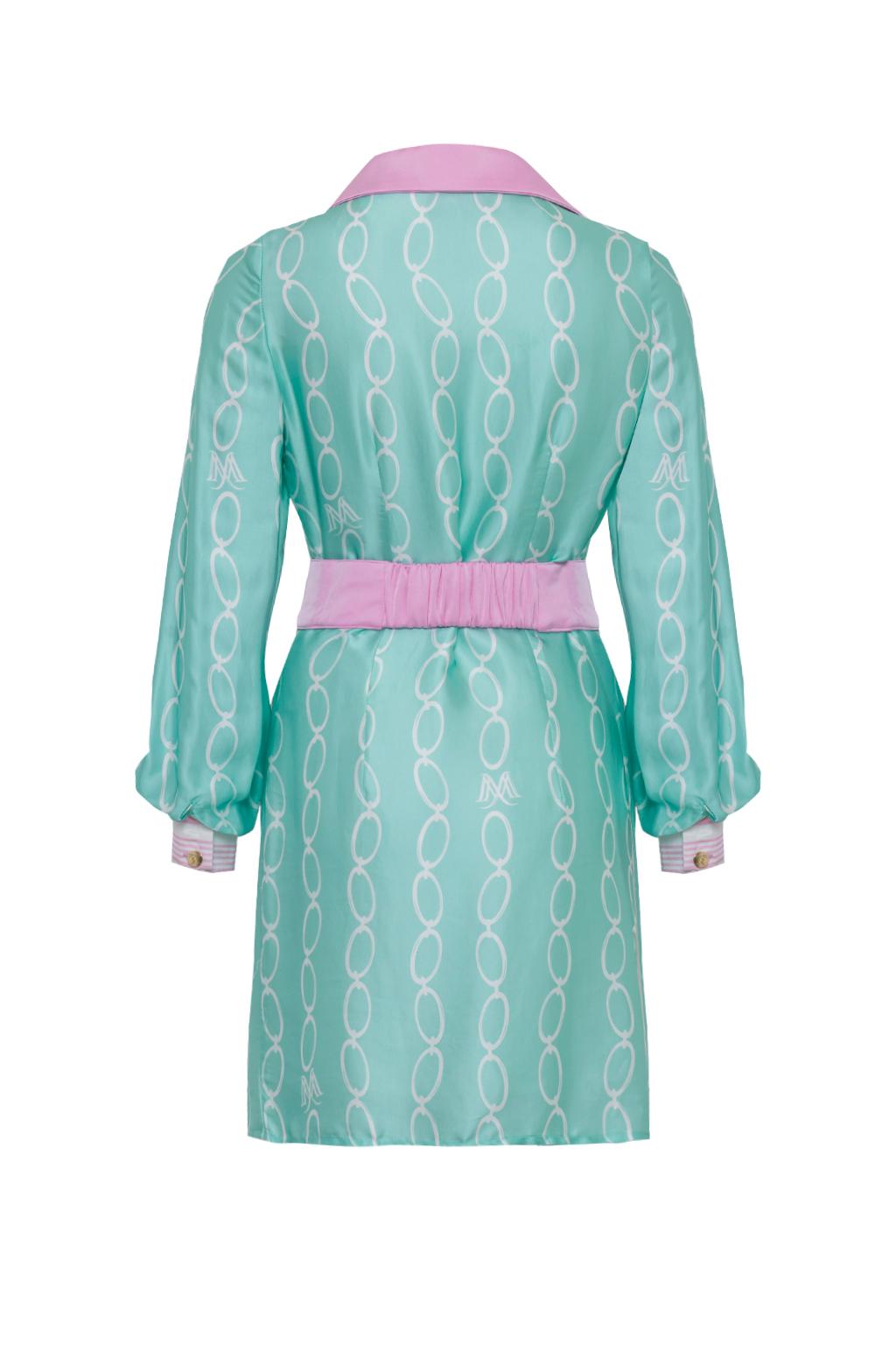Mini dress in raso di viscosa stampato - Monique Garçonne