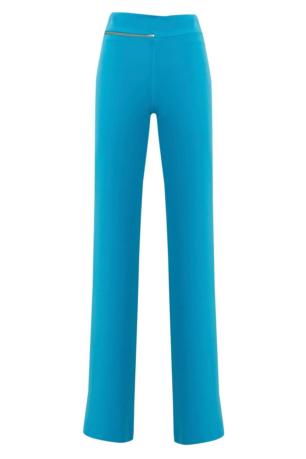 Pantalone dalla linea a palazzo in tessuto tecnico bi elastico - Monique Garçonne