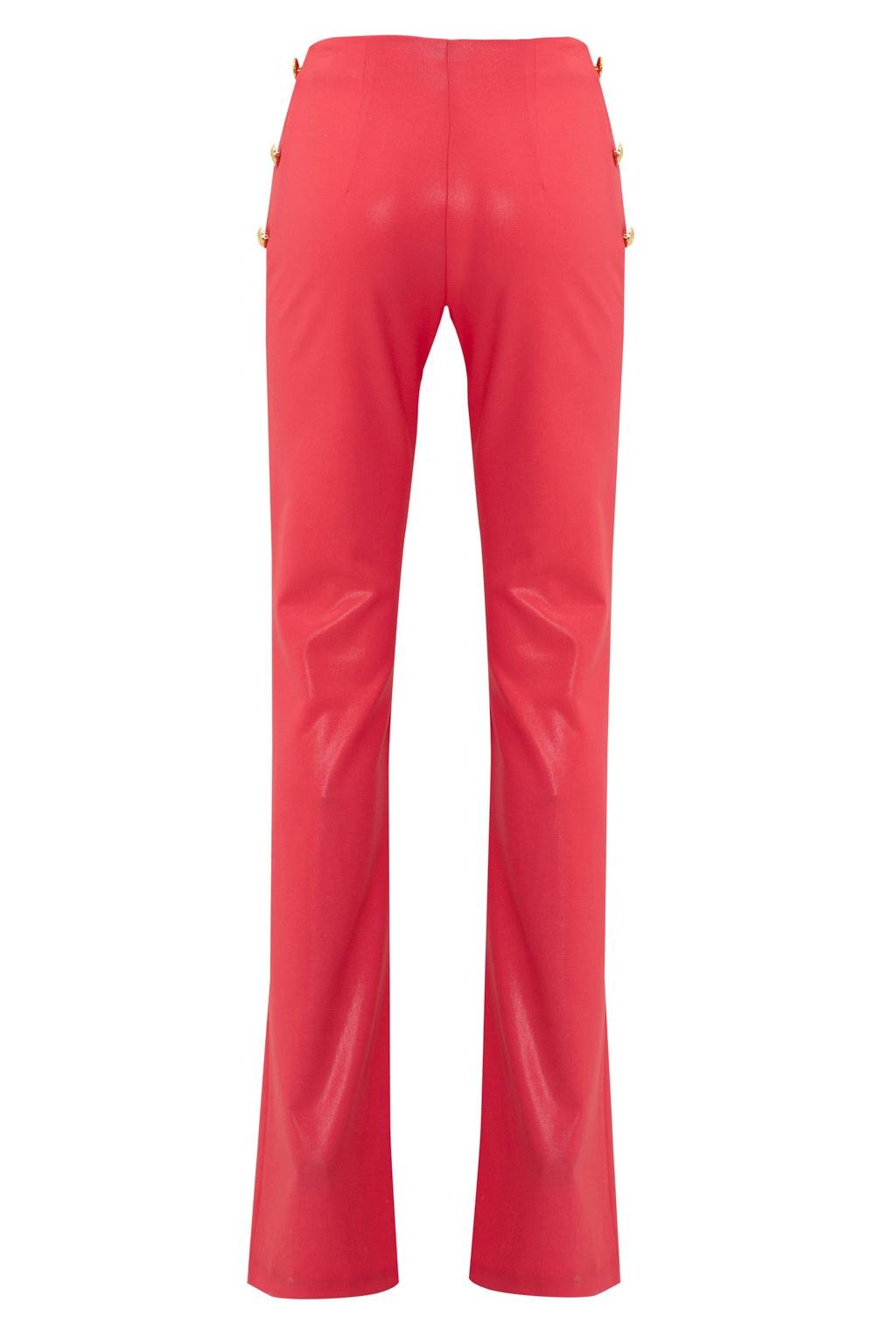 Pantalone dalla linea a zampetta in poliviscosa con placcatura trasparente - Monique Garçonne