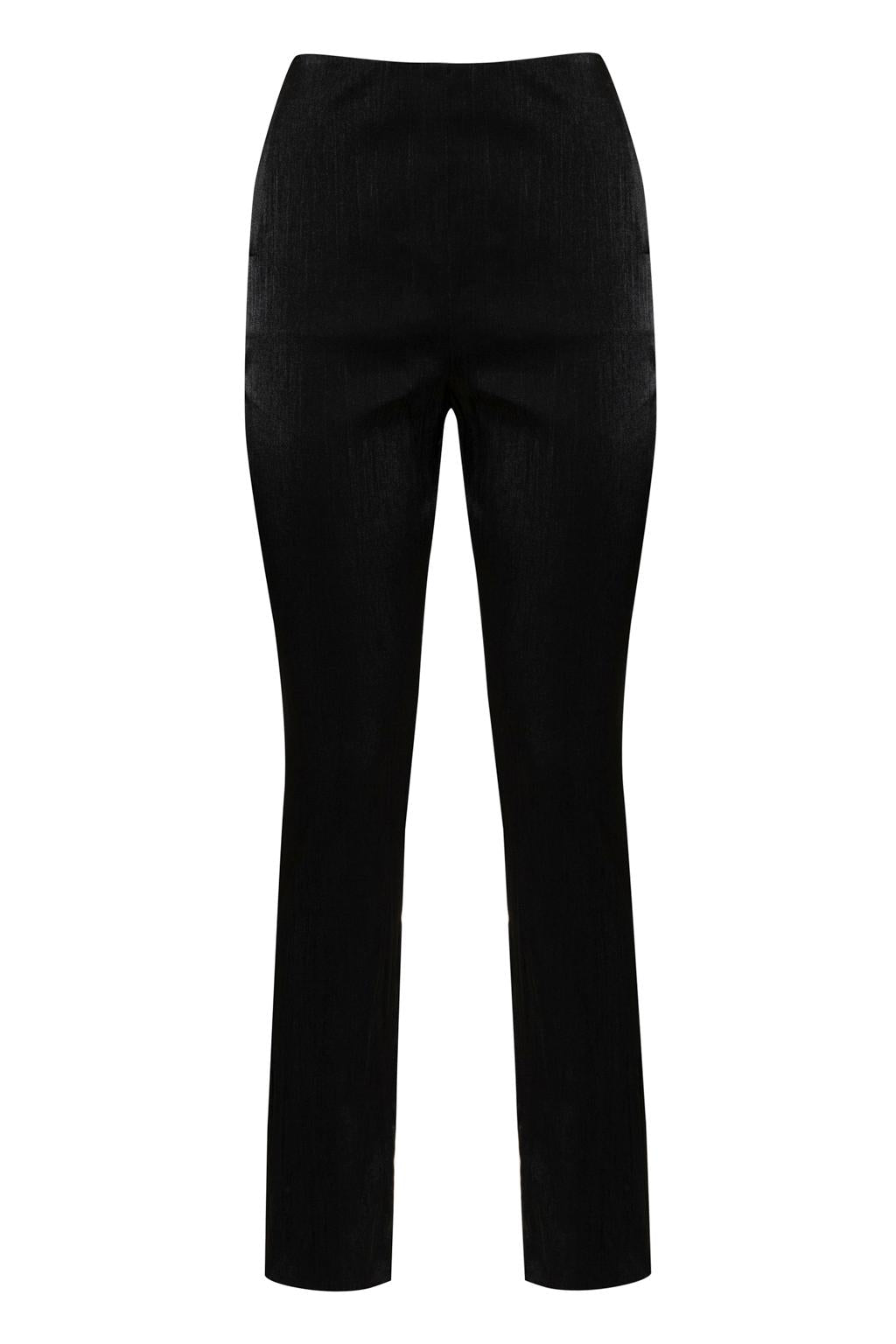 Pantalone dalla linea a zampetta in raso elastico operato - Monique Garçonne
