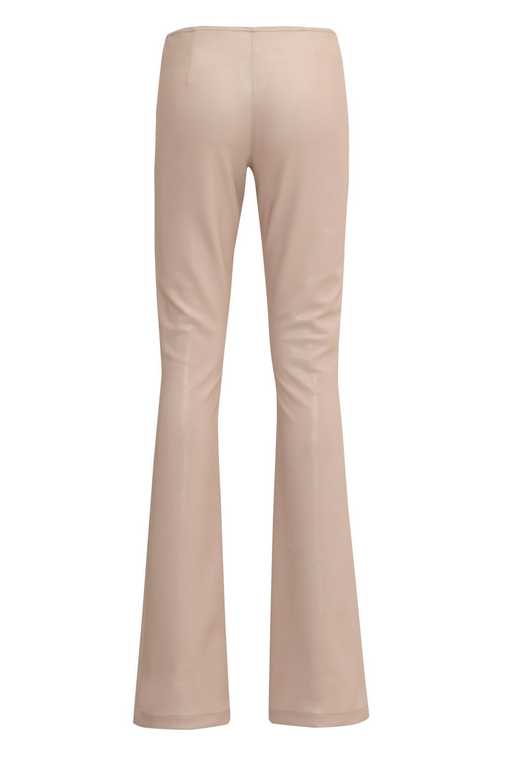 Pantalone dalla linea a zampetta in scuba con placcatura trasparente - Monique Garçonne