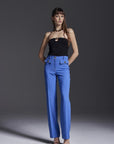Pantalone in tessuto tecnico fiammato - Monique Garçonne