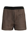 Shorts in rete accoppiata con georgette effetto nudo - Monique Garçonne