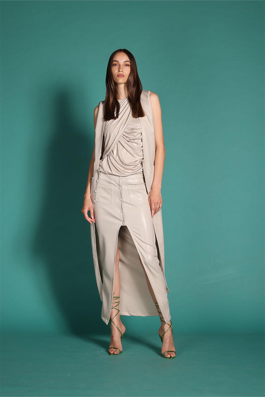 Top in Jersey con placcatura trasparente - Monique Garçonne