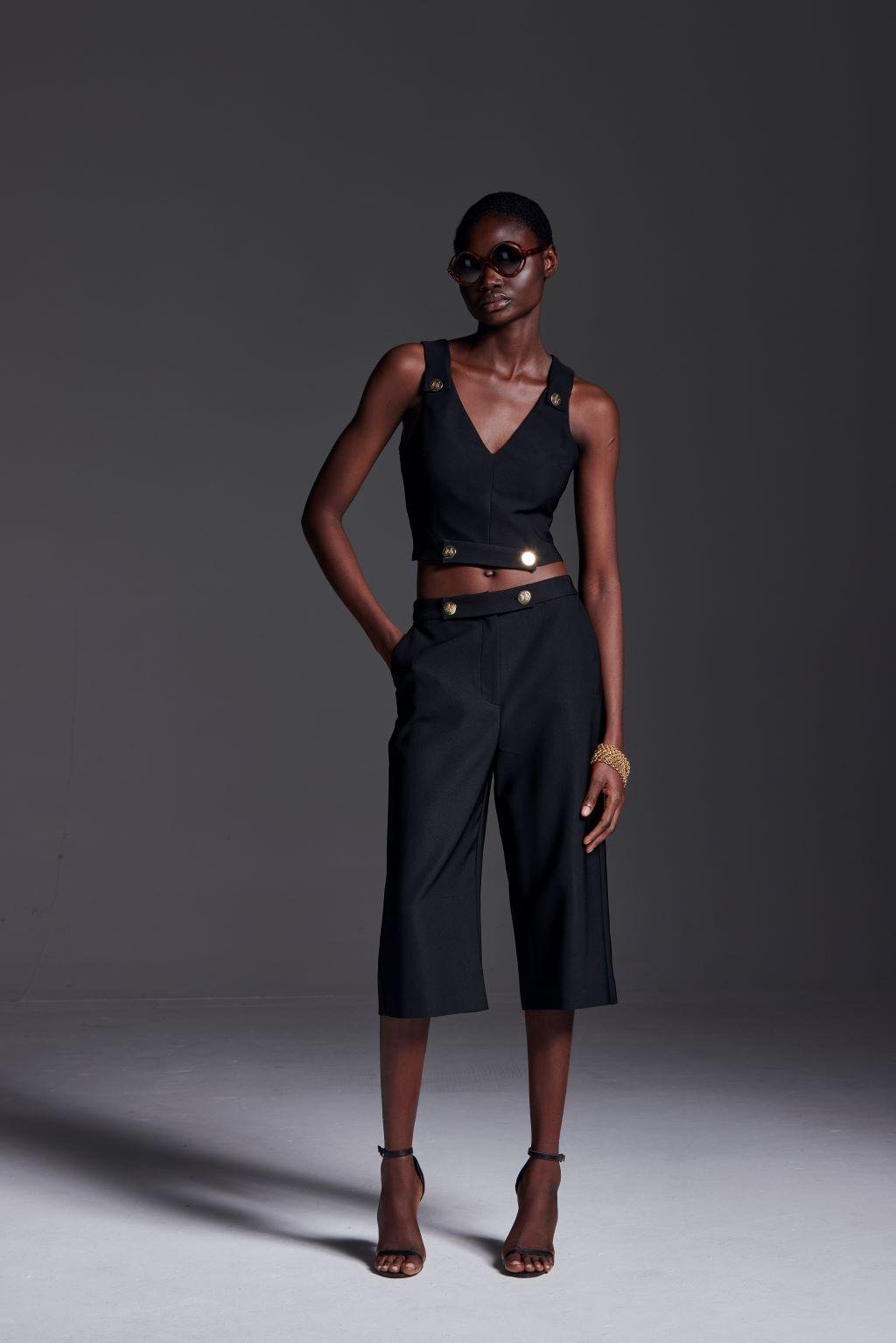Top in twill tecnico - Monique Garçonne