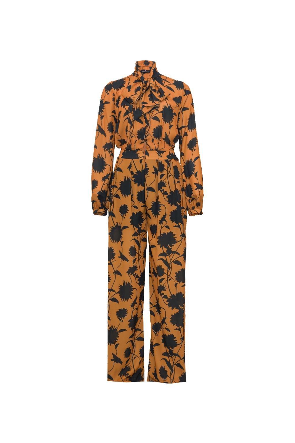 Tuta in doppia georgette stampata - Monique Garçonne